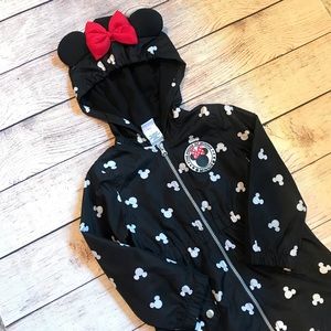 Minnie Mouse Rain Jacket with Ears on Hat